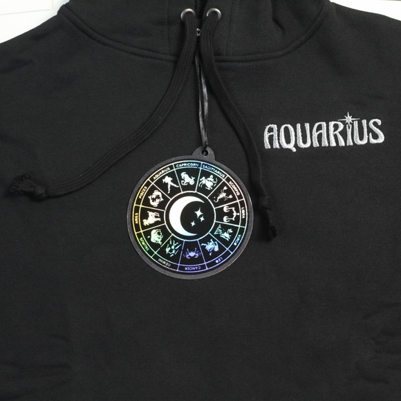 Aquarius Zodiac Sign Graphic Hoodie + Accessories - Picture 6 of 16